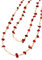 Linea Italia Gioielli - Collana Lunga Multifilo per Donna con Perle e Pietre Naturali color Corallo