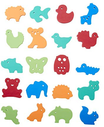 VERTBAUDET Stickers de bain en mousse + filet de rangement multicolore TU