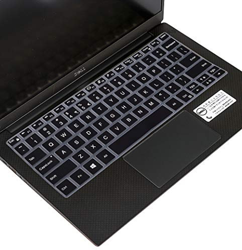 imComor Silicone Keyboard Cover for Dell XPS 13 7390, 9380, 9370, 9365 13.3 Laptops, Black