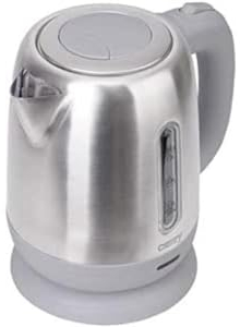 ADLER Camry Metall-Wasserkocher, 1,2 l, Anti-Kalk-Filter, 1630 W Leistung, silber
