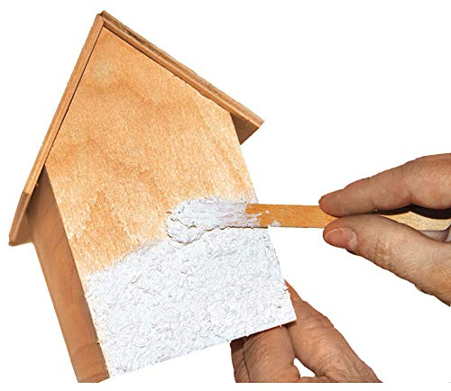 Weißer Mauerputz – Feines, selbstklebendes Material – Inhalt: 150-ml-Dose – Für den KRIPPENBAU geeignet – Kann mit jeder gewünschten Farbe überstrichen werden – C334862