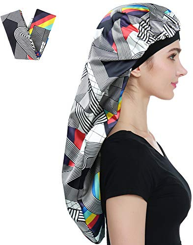 Alnorm Extra Large Satin Bonnet for Sleeping Sleep Bonnet Double Layer