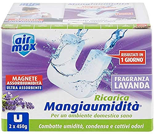 AIRMAX D0013 Magnete Assorbiumidità, Lavanda, 2x450gr