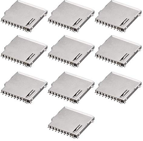 N/A SD Memory Card Socket Long Body 11 Pin PCB Mount Connector 10 Stück