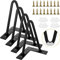 GOYADA Lot de 4 Pieds de Table en Épingle à Cheveux 15 CM, Pied de Table Basse Metal Noir avec des Vis, Pied Meuble Industriel pour Table Basse, Armoire, avec Protecteurs de Sol en Caoutchouc