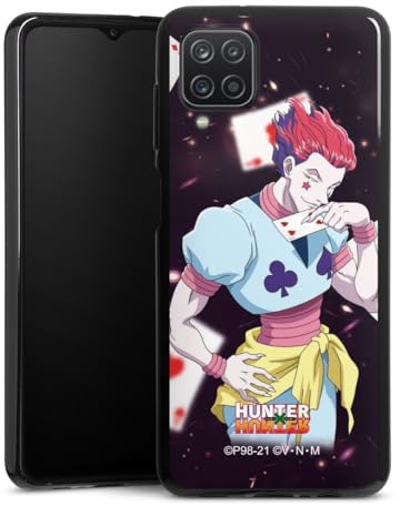 Silikon Hülle kompatibel mit Samsung Galaxy A12 Case schwarz Handyhülle Hisoka Morow Hunter x Hunter Anime