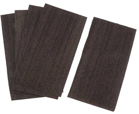 5 Gitarren Pickguard Blankmaterial Gitarrenfell Furnier für Streichinstrumente, Schwarzes Holz