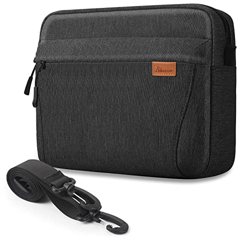 SIMTOP Borsa per tablet 11 pollici,Borsa a Tracolla per tablet,Lavoro quotidiano,borsa a tracolla Multitasche impermeabile da uomo in poliestere (nera)