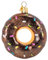 Old World Christmas Christbaumschmuck in Form eines Donuts, Milchglasgeblasen, Schokoladenbraun