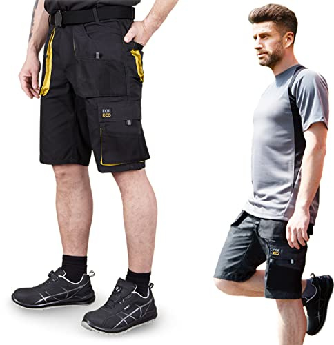 Herren-Shorts für den Sommer, Arbeitshose, Kurze Arbeitshose mit 6 Taschen, Herren-Shorts, Sommerhose, in 4 Farben und 6 Größen, Größe: S-3XL