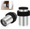 TOKPLNU Door Stops, 50mm Silver Door Stop Floor Mounted Stainless Steel Heavy Duty Floor Wall Door Stoppers for Skirtings, Modern Tall Outdoor Doorstop with Rubber Tip & Ring, 2 Pack