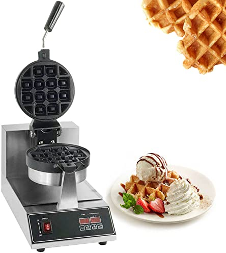 TEHONGMAI Commercial Belgian Waffle, Commercial Waffle Maker Electric Waffle Iron Nonstick Restaurant Flip Waffle Cones Maker Machine Waffle Bowl Maker for Household Bakeries Snack Bar