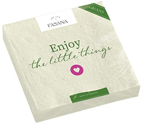 20 Servietten aus nachhaltiger Produktion Genieße die kleinen Dinge | Spruch | Tischdeko | Decoupage | Serviettentechnik 33x33cm