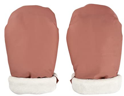 BÉABA, Fäustlinge/Handschuhe/Schutzhandschuhe für Kinderwagen, Regen-/Schneeschutz, Reißverschluss, Ultrawarm, Weich, Fleece gefüttert, Winddicht, Wasserdicht, Atmungsaktiv, Terracotta
