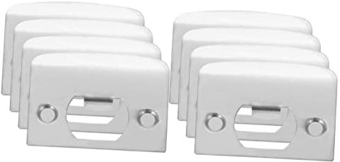 OSALADI 8pcs Stainless Steel Door Strike Plate Deadbolt Cover Plate D-Keyhole for Front Door Installation Reinforcement Kit