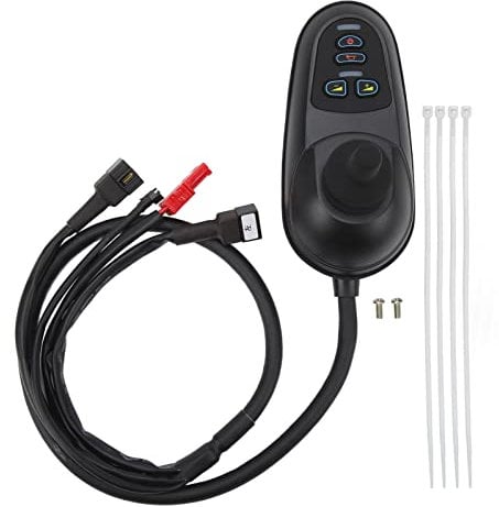 Fyearfly Wheelchair Controller, Electric Wheel Chair Controller with Brake Connector Mobility Wheelchair Joystick Brush Controller DC24V
