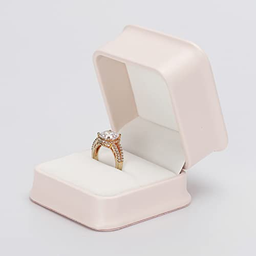 Oirlv Pink Ring Box Engagement Ring Box for Wedding,Proposal,Anniversary