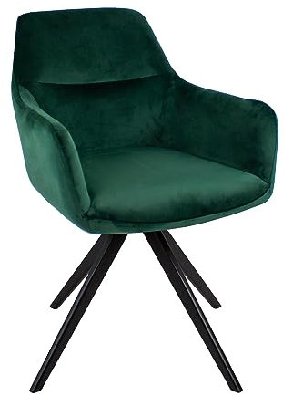 Kick Collection Drehstuhl Tom - Dunkelgrün - Modern und Hochwertig - Samtstoff und Metall - Erhältlich in vielen Farben