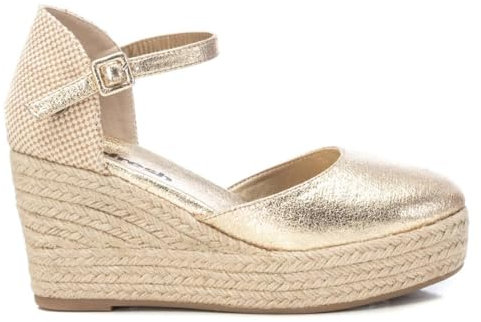 REFRESH - Sandalias con Cuña Mujer Oro - Calzado Cómodo y Versátil - Moda casual - Modelo 17195801 (Talla 41)