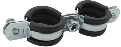 Lot de 10 colliers de serrage doubles 25-30 mm 3/4 en acier galvanisé