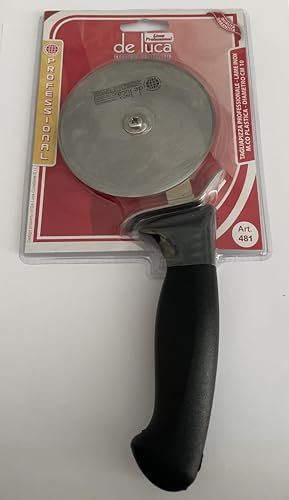 TAGLIA PIZZA PROFESSIONALE Con Lama In ACCIAIO INOX, Manico In Plastica ANTISCIVOLO, DIAMETRO 10 cm (MADE IN ITALY)