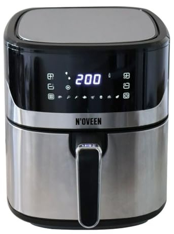 N'oveen Fritteuse ohne Öl, AF550, Schwarz, 1600 W, 6,5 l