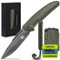 Wolfgangs NIGRUM Zweihandmesser Klappmesser aus feinstem D2 Stahl - Legales Taschenmesser Klappmesser - Rebustes Outdoor Messer Survival - Klappmesser Outdoor inkl. Kydex Holster