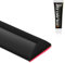 flintronic 1 M Negro Barrera de Ducha Y Sistema de Retención, Embellecedor Copete Encimera Cocina, Umbralducha Plegable, Umbral Plegable de Silicona para Platos de Ducha Con 20g de pegamento