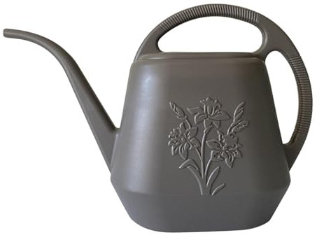 Arrosoir de jardin de 4 l - Poignée antidérapante - Anti-fuite - Pour arrière-cour, bureau, intérieur et extérieur - Idéal pour l'arrosage des installations - Gris