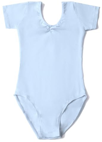 ROYAL SMEELA Mädchen ballett trikot Kurzarm Ballettanzug für kinder Ballett Body TanzBody Turnanzug tanz trikot für Mädchen sportbody ballet leotard schwarz ballett tanz trikot ballet anzug kinder