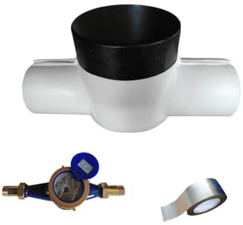 JINBAITE Runder Rückflussverhinderer Isolierhülle wasserdichte Wasserzähler-Isolierung Rohrmanschette mit Deckel Gefrierschutz