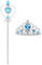 Set de Diademe et Baguette Magique Accessoires De Deguisement,2 pièce Accessoires de Fête d'habillage de Princesse Princesse Couronne Baguette pour Jeu de Rôle Lors d'une Fête d'Halloween pour Fille.