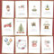 BIROYAL Weihnachtskarten mit Umschlag Set (12 Stück) | A6 Postkarten Set für Weihnachten | Coole Weihnachtskarte Weihnachtspostkarten Christmas Postkarte mit Umschlägen für deine Weihnachtsgrüße