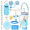 Stanley Cup Accessories Set, 10PCS Stanley Cup Decor Includes Stanley Straw Cover, Water Bottle Handle Strap, Silicone Stanley Cup Boot, Stanley Charms for Stanley Cup 40oz & 30 oz Tumbler, Blue