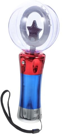 UPKOCH Leuchtender Glitzerstab Mit Sensorik Und Blinkenden Led-sternen Spielzeugstab Für Partys Und Nächtliches Spielen