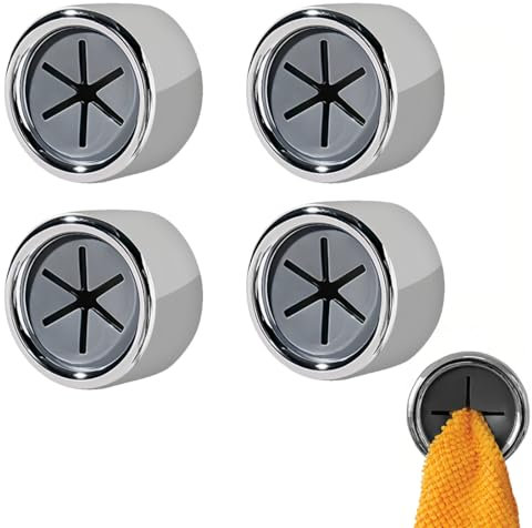 4 Pezzi Appendi Strofinacci Cucina, Asciugamano Morsetto Gancio Autoadesivo, Gancio Asciugamani per Bagno, Cucina e famiglia