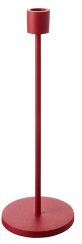 BUTLERS Stabkerzenhalter Aluminium - Highlight - | Farbe Rot - ø10 x H30 cm - Kerzenständer für Esstisch & Sideboard - Kerzenleuchter für Wohnzimmer & Flur
