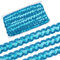 CABODYALS 13 m Blaue Paillettenbesatz Mit Wellenmuster Polyester Spitzenband Pailletten Perlenstreifen Stoff Flache Glitzer Stretchbänder Zum Nähen Herstellen von Weihnachtsdekor Accessoires Heimwerke