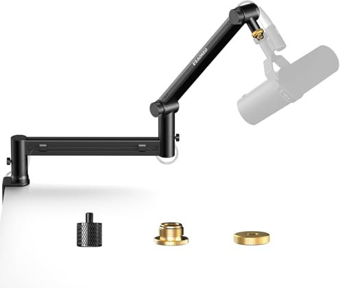 Aokeo AK-58 - Brazo de micrófono ajustable de perfil bajo, adecuado para Blue Yeti, Snowball iCE, HyperX QuadCast, SoloCast, Elgato Wave, etc