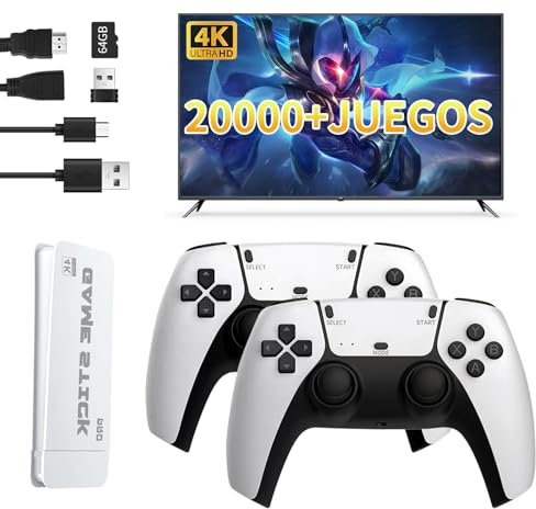 M15 Retro Game, avec 20000 Jeux, 23 éMulateurs, Carte TF 64 Go, Sortie HDMI 4K Et Deux Manettes sans Fil 2.4G, Console De Jeux VidéO Plug and Play AdaptéE Aux Joueurs De Tous âGes