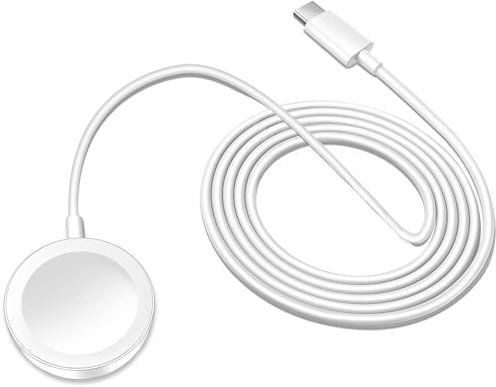 Watch Charger - 2025 Latest Version【MFi Certified】Watch Magnetic Base to USB-C Charging Cable (2m/6.6ft), for iWatch Series Ultra 2/Ultra/10/9/8/7/6/5/4/3/2/1/SE, Portable iWatch Charging Dock, White