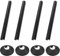 Pack of 4 Black 15mm Radiator Pipe Hole Covers – Conceal and Protect Pipe Holes, Easy Installation for Home & Office Use