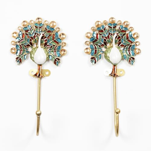 bordorsse Wandhaken im Vintage-Stil, dekorative Kleiderbügel, 2 Stück, Metall-Wandhaken mit Vogelform zum Aufhängen von Mänteln