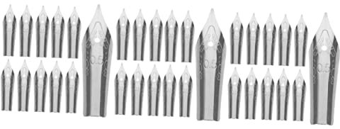 SHINEOFI 90 Stck. Ersatzfeder für Füllfederhalter Anfänger Kalligraphie Füller Ersatzteil Dip-Stifte calligraphy pen calligraphy stifte Ersatzstiftspitzen Studenten bevorzugen Stahl Silver