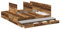 vidaXL Stauraum-Bettgestell Altes Holz 180X200 cm Hergestellt Mit Genügend Schubladen Modernes Design Einfache Montage Indoor Schlafzimmermöbel. Stylisch Und Funktional Für Erwachsene Groß