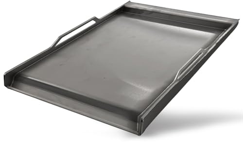 BABOSSA Plancha 2.0 – Grillplatte Edelstahl Large 30 x 45 cm – Premium Griddleplatte für Gas und Kohlegrills – Ideal für Fisch, Fleisch und Gemüse – Spülmaschinenfest