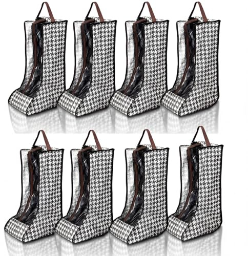 Shinylin 8 Pack Boot Storage Bag Portable Dust Proof Boot Bags for Cowboy Boots for Travel Long Tube Shoes Bags Women Men Tall Shoe with Handle for Home Travel (Tall)