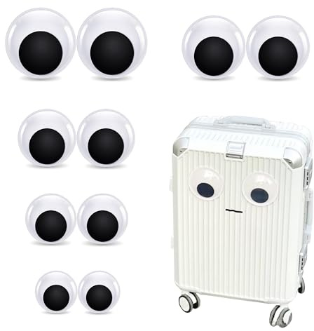 PYSEOSISE Occhi Mobili Grandi Adesivi, 10 Pezzi Occhi Mobili Adesivi, 8/10/12/15/18 cm Adesivi Grandi Googly Eyes Occhi in Plastica per Decorazioni Fai da Te