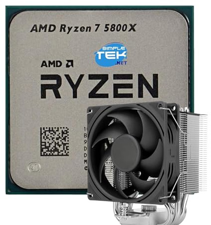 SIMPLETEK - Processore 5700G - 8 Core/16 Thread - Fino a 4.60 GHz - Socket AM4 - Grafica Integrata Avanzata - Versione Boxed con Dissipatore