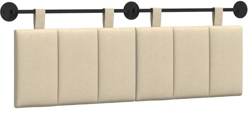 vidaXL Hängendes Kopfteil Stoff, Schlafzimmer, Rechteckig, Modern, Wandmontage, Anpassbares Kopfteil, Ergonomisch, Platzsparend, Akzentpaneel